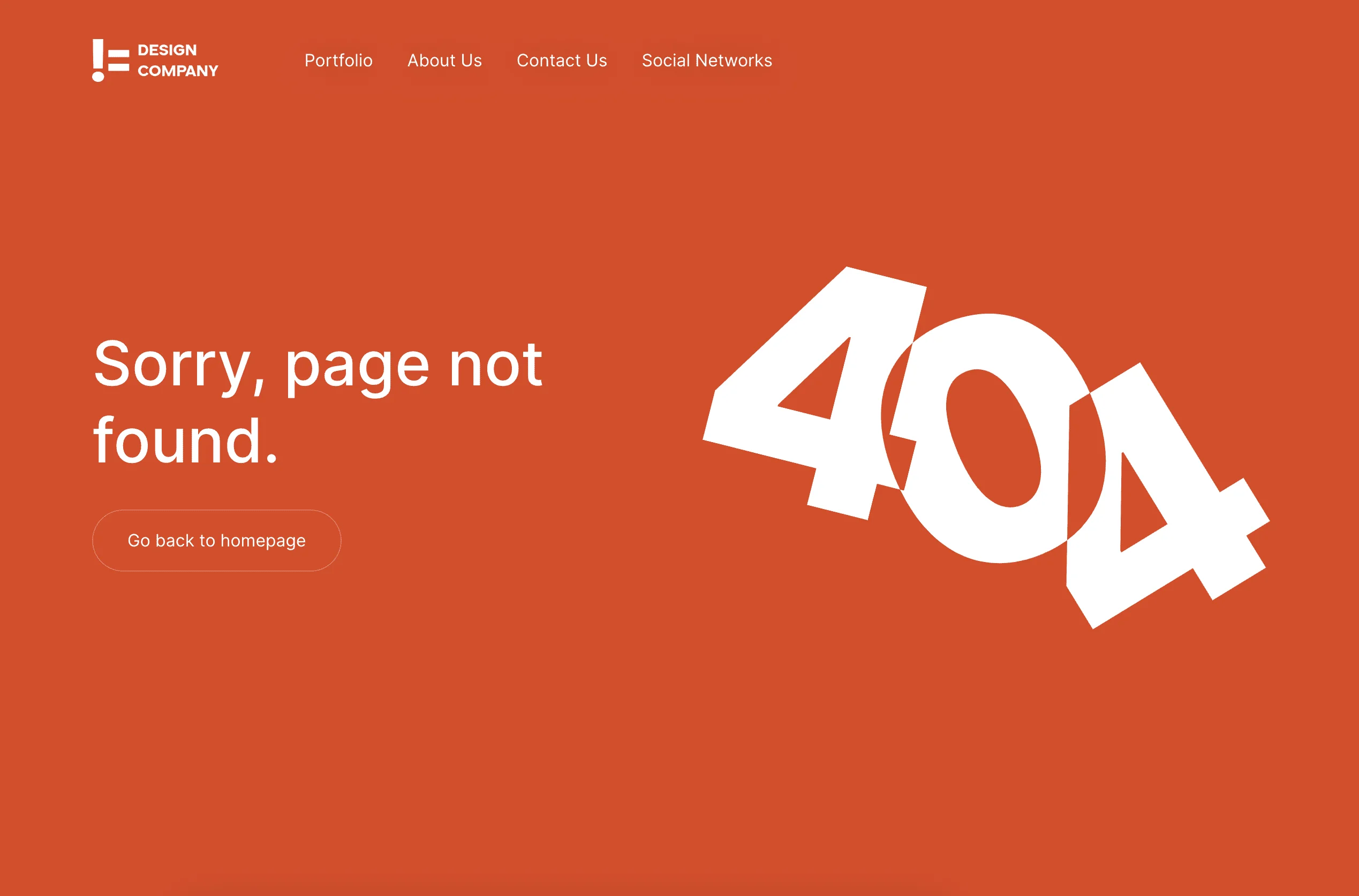 Portfolio website Not a Design Company - 404
