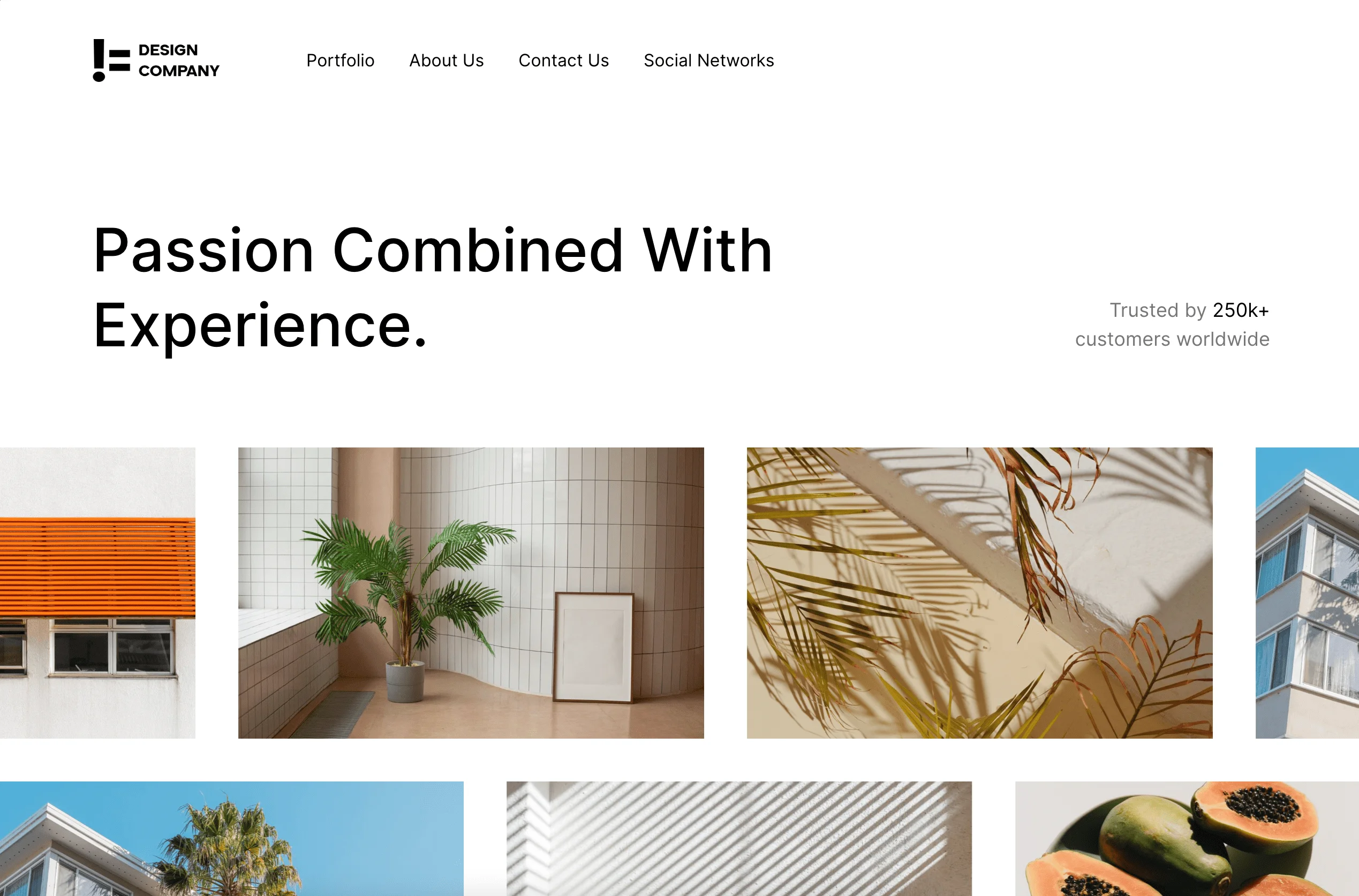 Portfolio website Not a Design Company - About