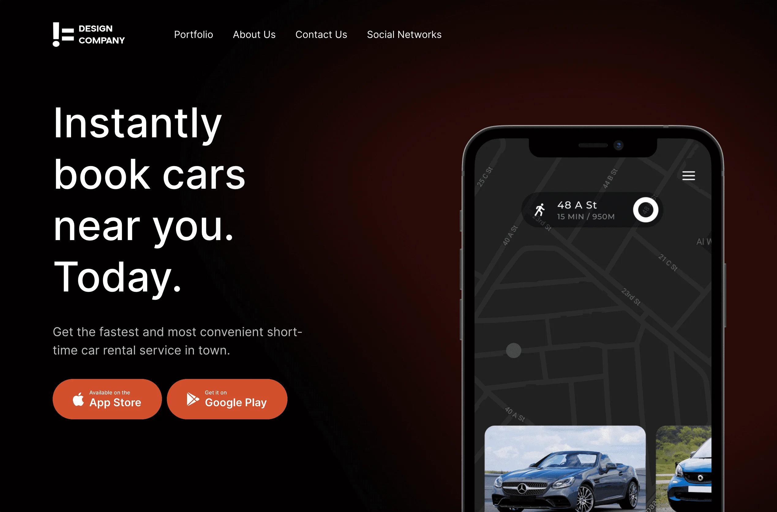Portfolio website Not a Design Company - App
