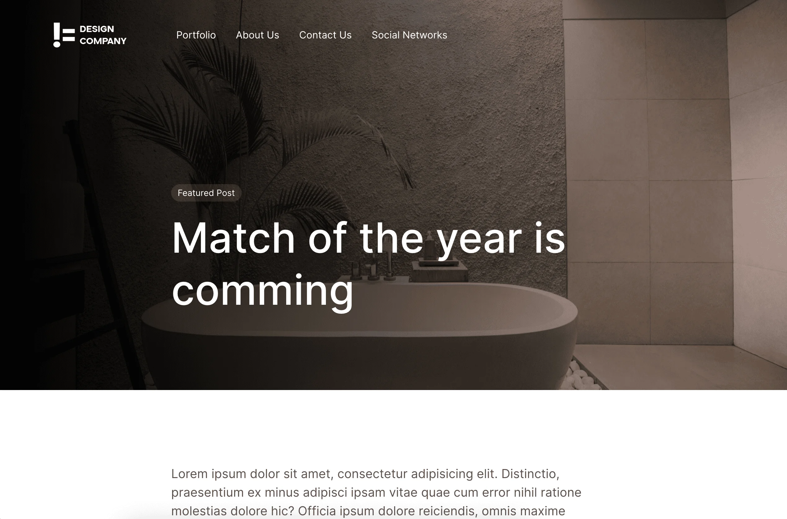 Portfolio website Not a Design Company - Blog Post
