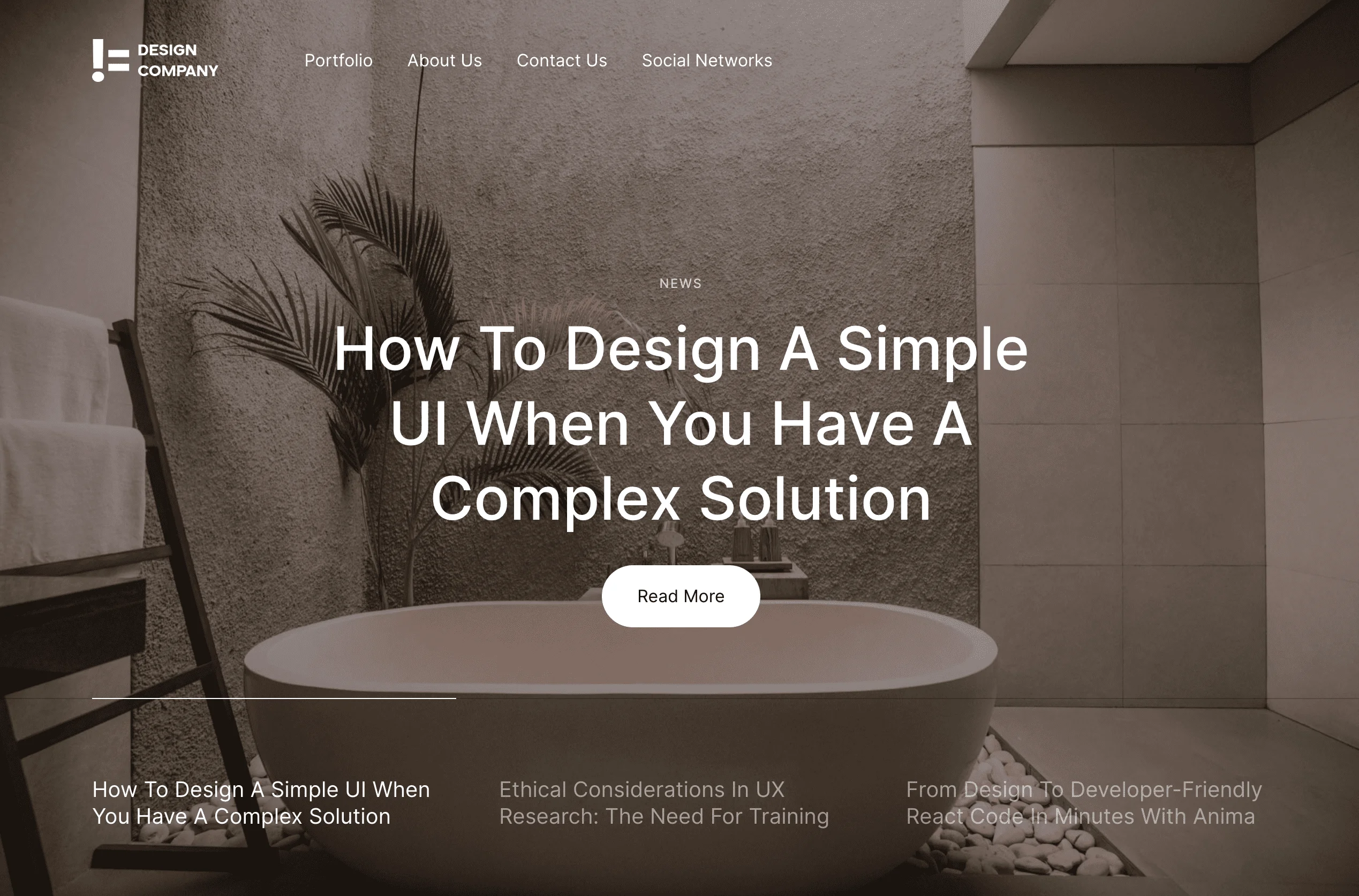 Portfolio website Not a Design Company - Blog