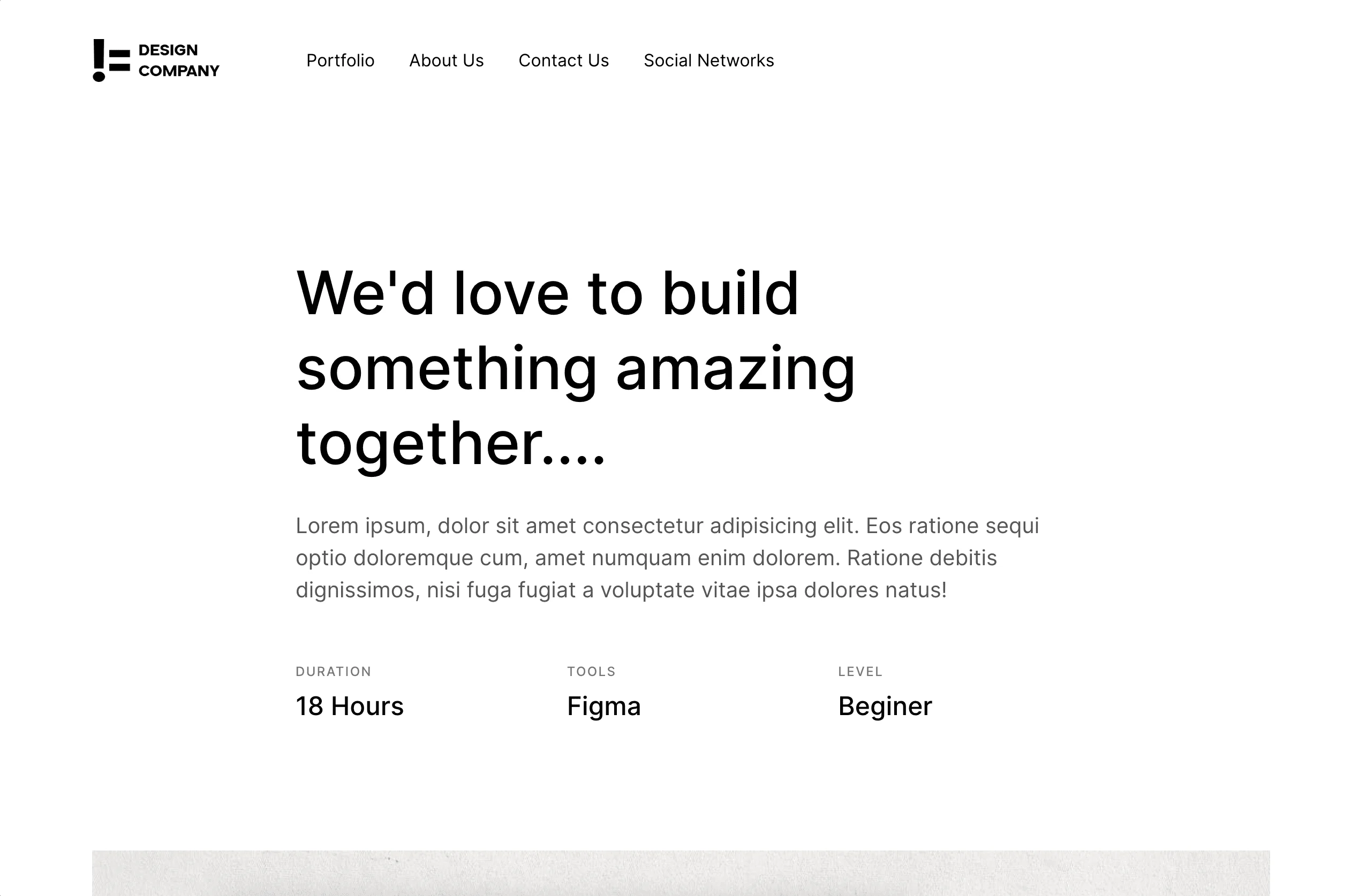Portfolio website Not a Design Company - Case Study