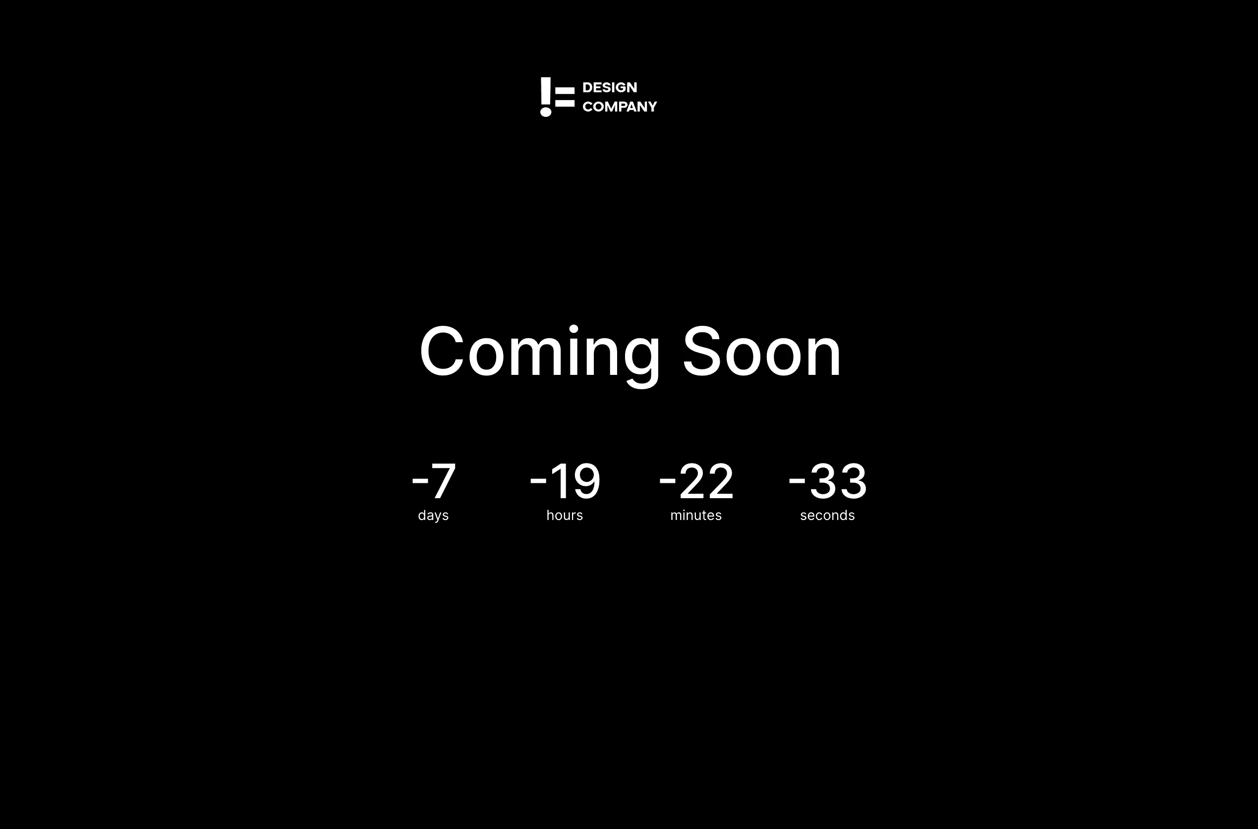 Portfolio website Not a Design Company - Coming Soon