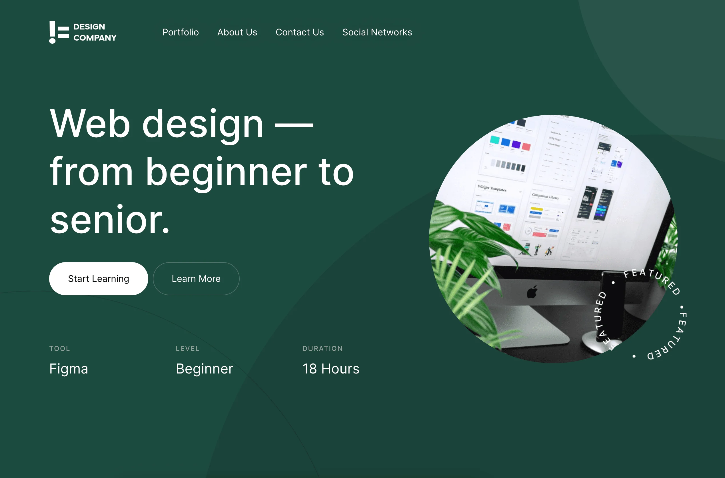 Portfolio website Not a Design Company - Course
