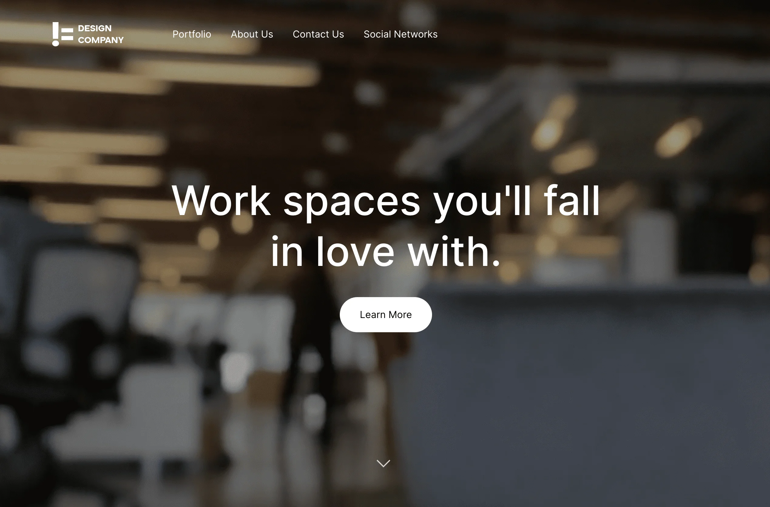 Portfolio website Not a Design Company - Coworking
