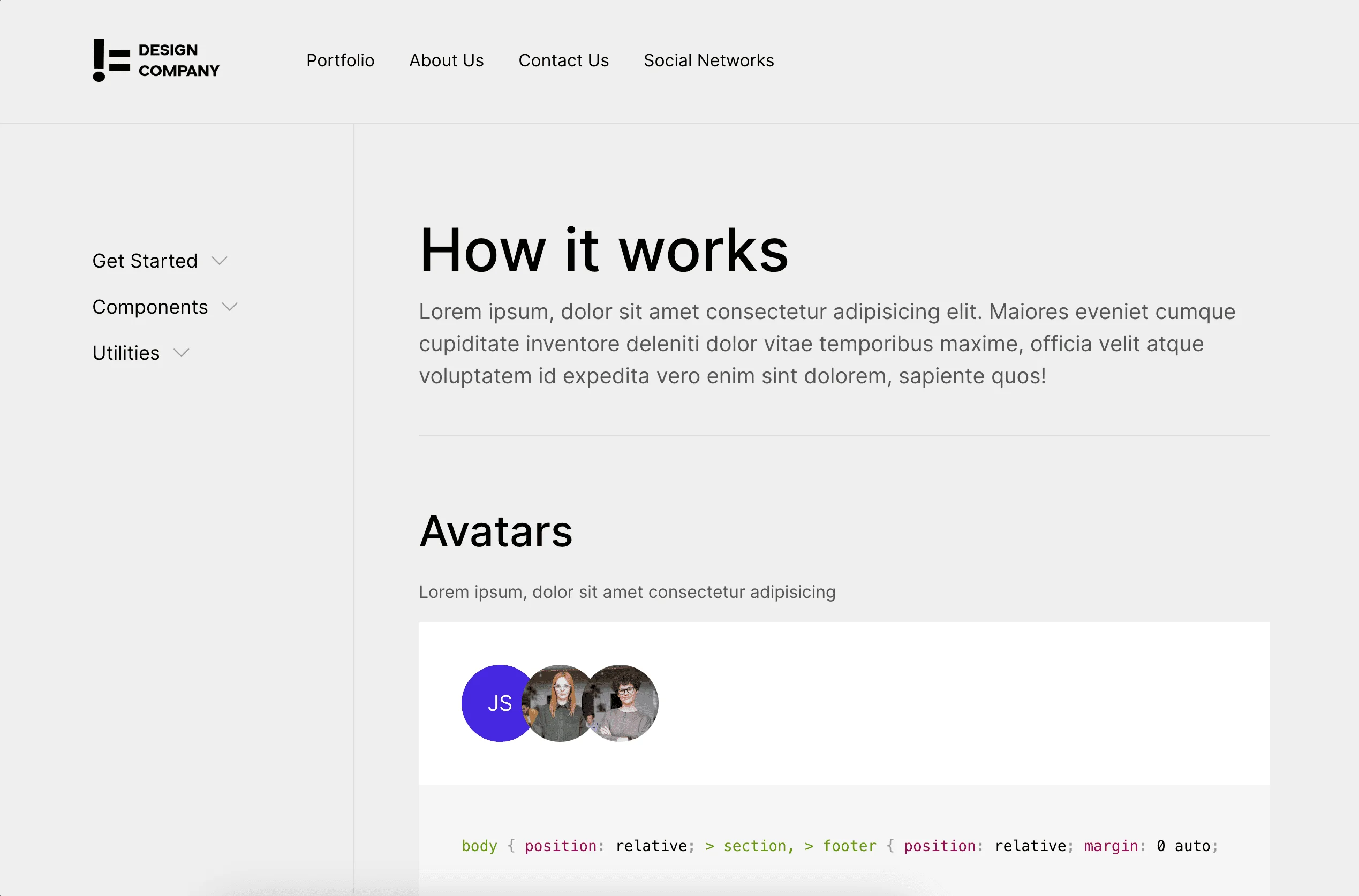 Portfolio website Not a Design Company - Documentation