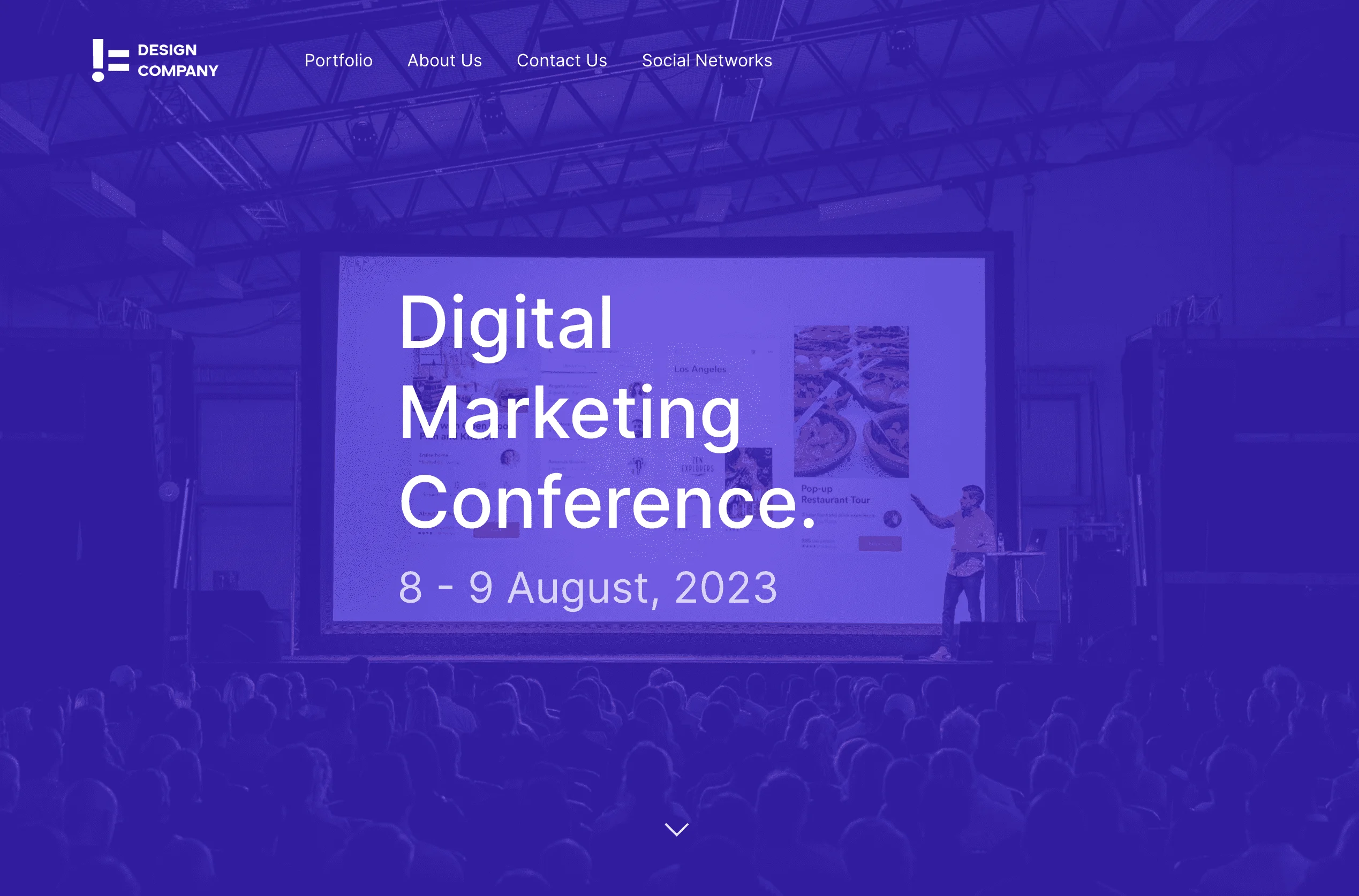 Portfolio website Not a Design Company - Event