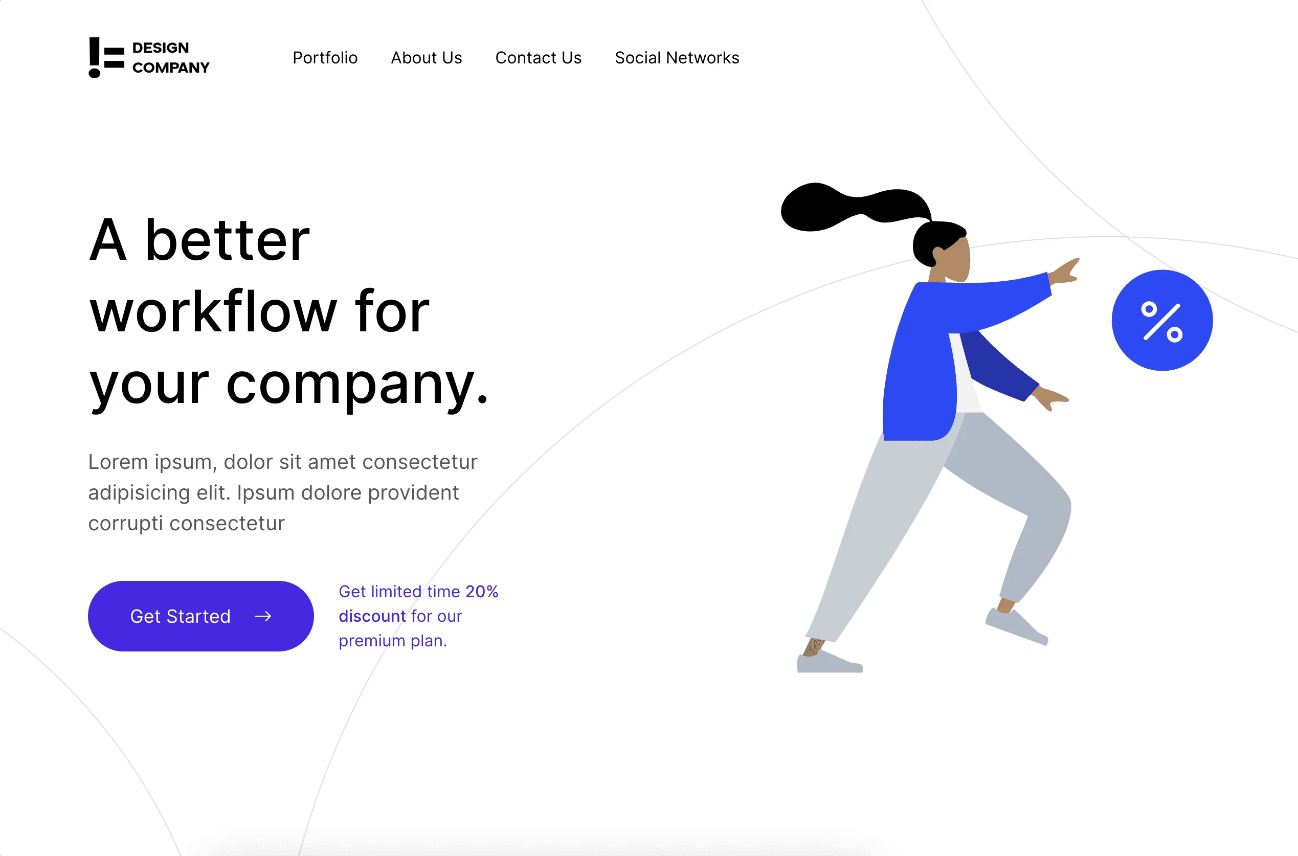 Portfolio website Not a Design Company - Saas