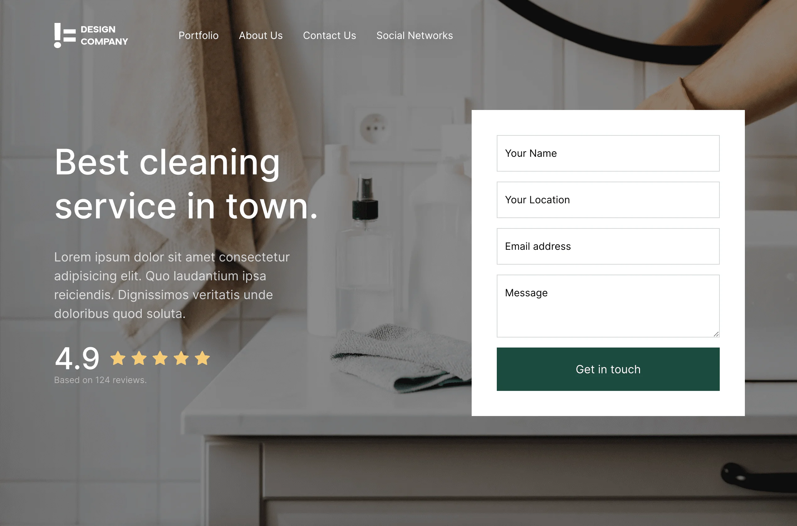 Portfolio website Not a Design Company - Service