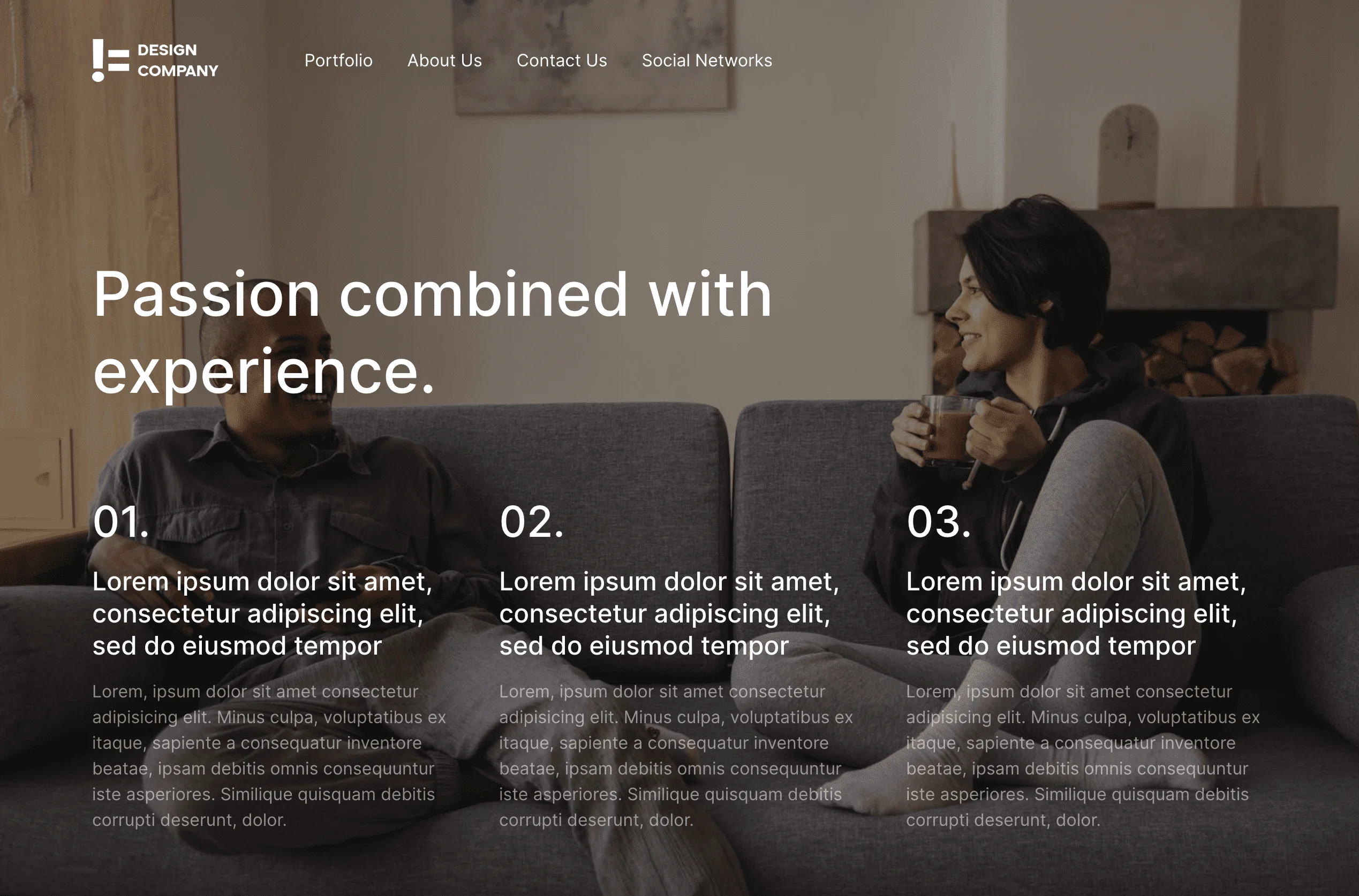 Portfolio website Not a Design Company - Services