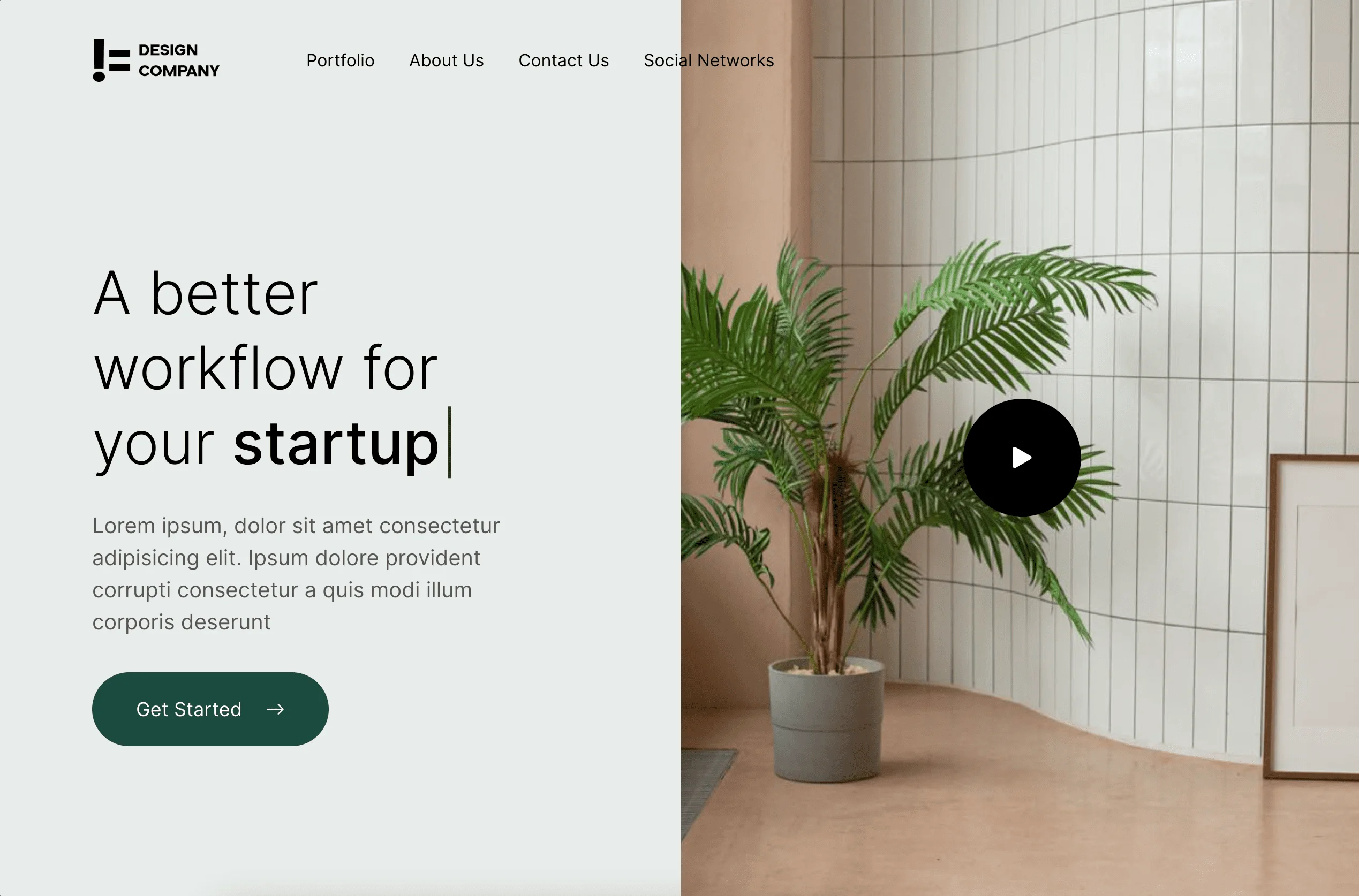 Portfolio website Not a Design Company - Software