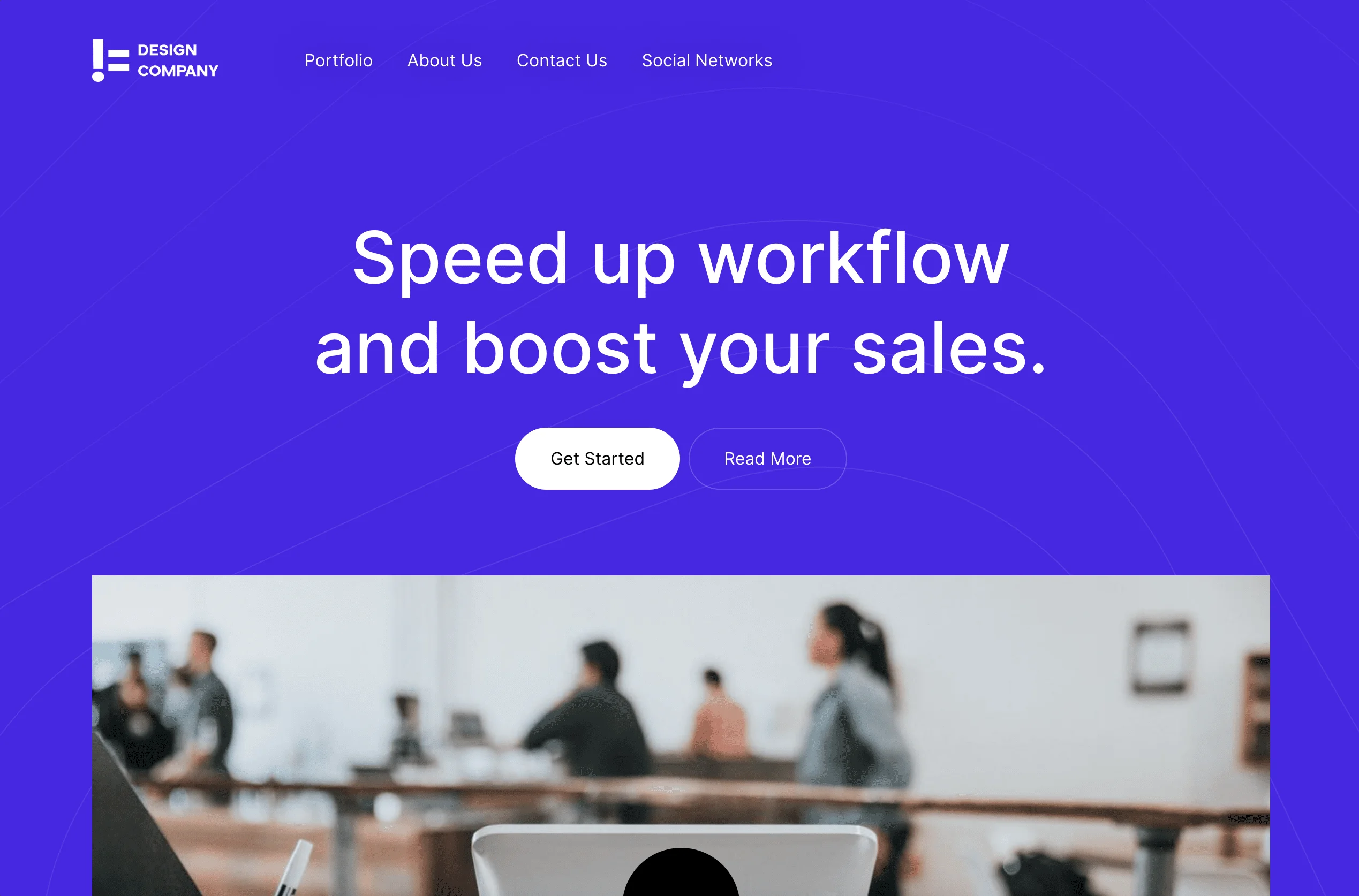 Portfolio website Not a Design Company - Startup